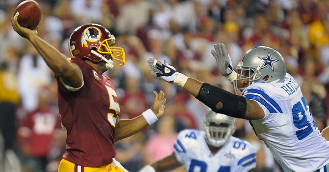 Redskins humillan a los Cowboys en Dallas