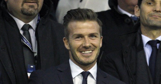 Beckham se roba las cámaras en Mestalla