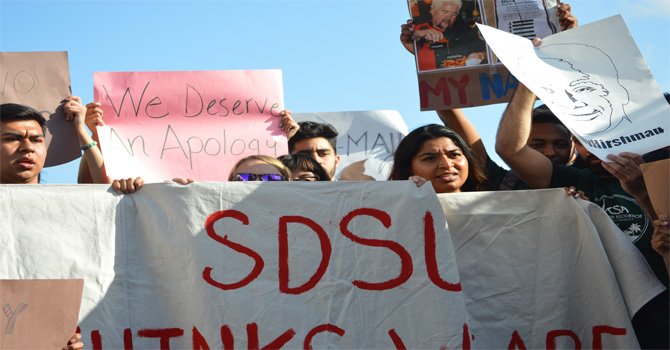 Ofreció disculpas ante presión de estudiantes, presidente de SDSU, luego de una prolongada expresión