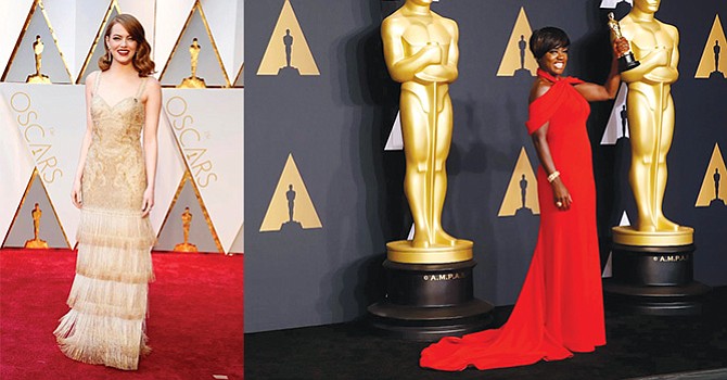 El dorado cubre la alfombra roja de los Óscar