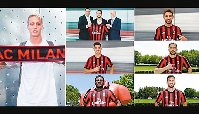 AC Milán se renueva con siete fichajes