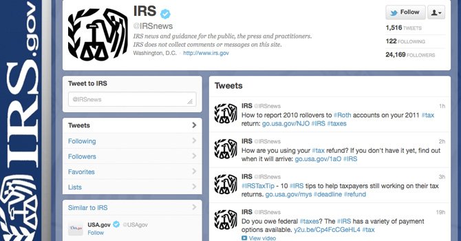 IRS informa a los contribuyentes a través de redes sociales