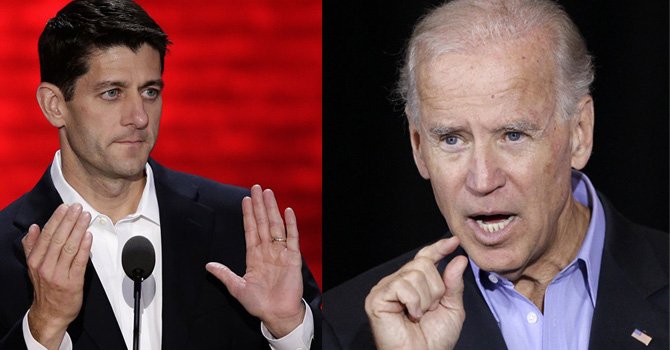 Biden y Ryan listos para reñido debate