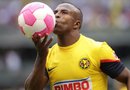 El jugador de América, Christian Benítez, celebra una anotación contra León, durante el partido correspondiente a la jornada 14 del Torneo Apertura celebrado en el Estadio Azteca en Ciudad de México (México).