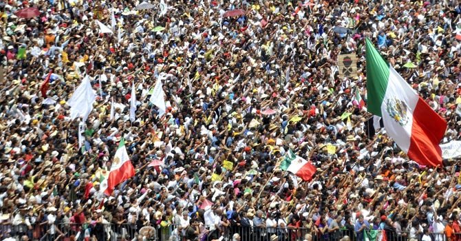 Marcha de la izquierda en contra de Peña Nieto