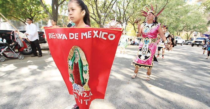 Celebran a la Virgen de Guadalupe