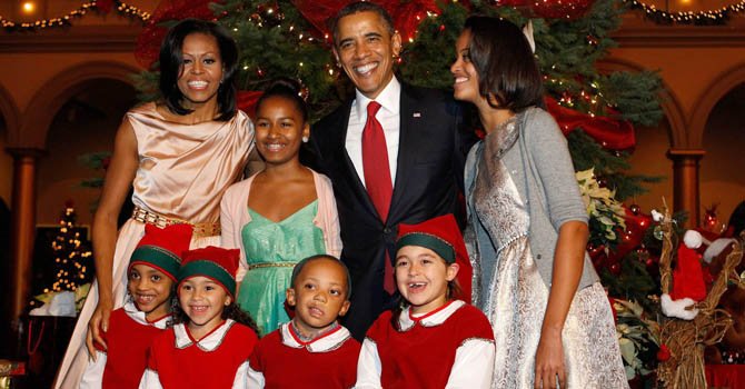 Los Obama en concierto de Navidad