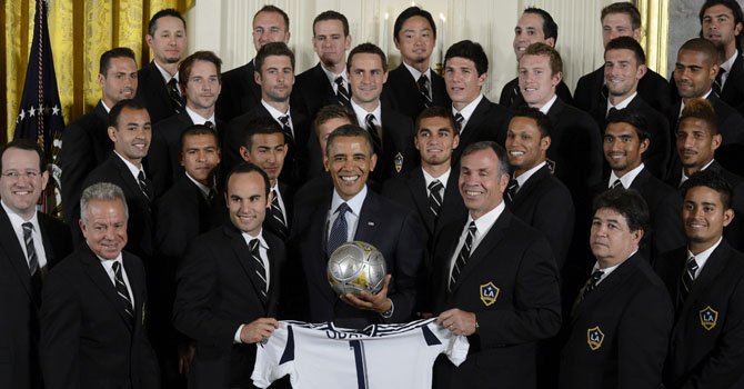 Obama recibió al Galaxy y a los Kings