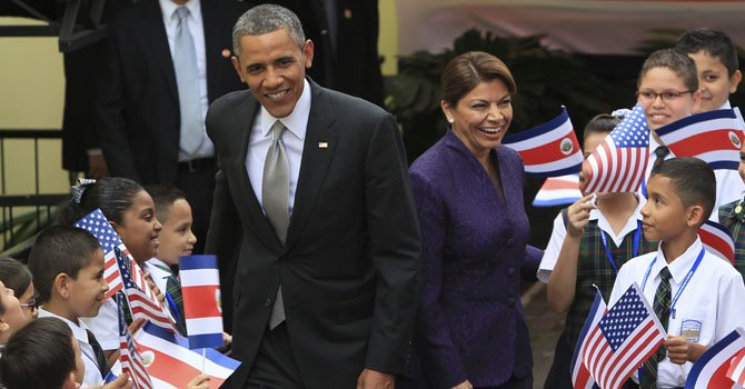 Obama hace visita oficial a Costa Rica