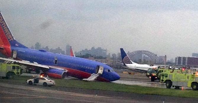 Colapsa avión Southwest Airlines
