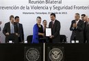 La secretaria de seguridad nacional Janeth Napolitano y secretario de Gobernación de México, Miguel Ángel Osorio Chong destacaron el relanzamiento de la cooperación entre ambas naciones para crear una frontera más segura.