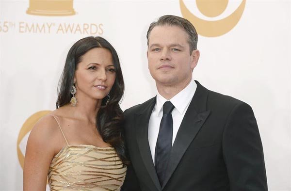 Matt Damon y su esposa argentina, Luciana.