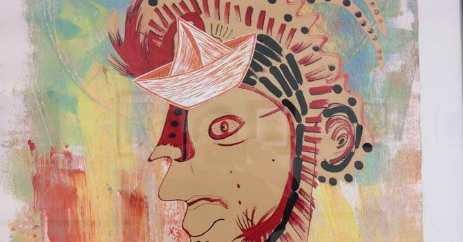 Detalle de una obra del artista cubano Jorge Porrata, residente en Fairfax, Virginia.