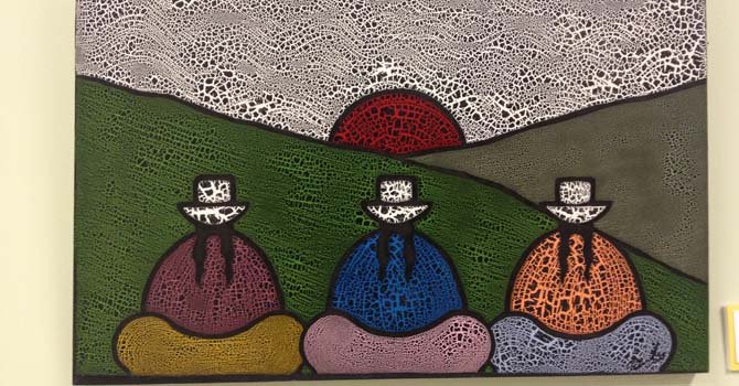Detalle de una obra de la artista puertorriqueña Sandra Pérez Ramos quien reside en Maryland.