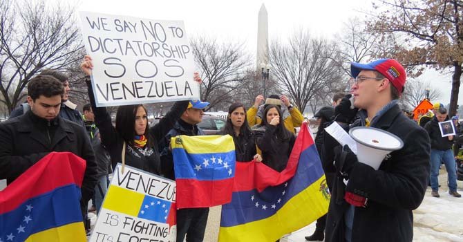 Concentración el miércoles 19 de febrero ante el edificio de la OEA en Washington, DC.