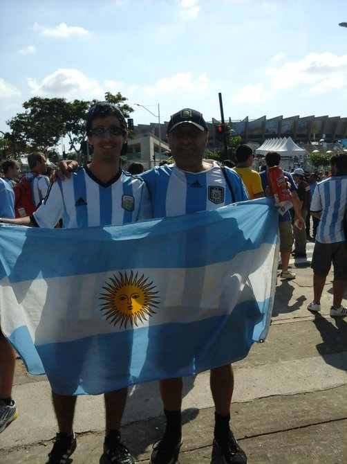 Beto Duec, durante su ruta mundialista.
