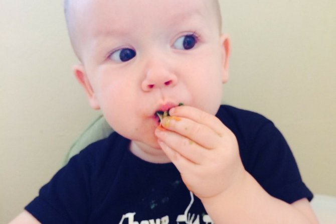 Le di un poquito al bebé (tiene 11 meses) para ver si le gustaba y se lo está comiendo casi todo mientras escribo este artículo.