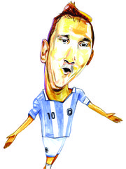 Caricatura de Messi.