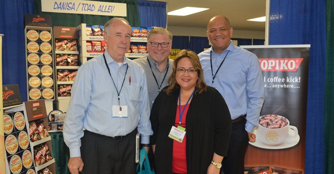 Vernon Goad (CVS Pharmacy) Ernie Paskoff (Toadally Snax) Elda DeVarie (EMD Sales) Jeremy Chuatico (Danisa)