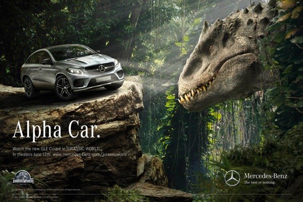 El Mercedes Benz GLE Coupé se estrenará en la película "Jurassic World"