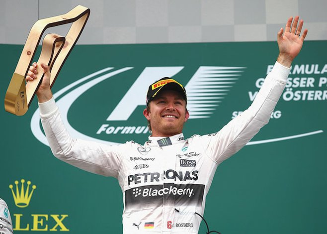Rosberg ganó en Austria