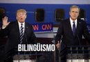 Los candidatos republicanos a la Presidencia Donald Trump (i) y Jeb Bush (d) participan hoy, miércoles 16 de septiembre de 2015, en el Debate de Candidatos Republicanos a la Presidencia de EE.UU., en Simi valley, California. Foto:EFE