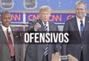Los candidatos republicanos a la Presidencia Ben Carson (i), Donald Trump (c) y Jeb Bush (d). Foto: EFE