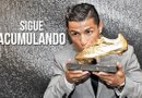 El delantero de la selección de Portugal y del Real Madrid, Cristiano Ronaldo recibe su cuarta Bota de Oro. Este galardón llega de forma consecutiva, ya que en el 2014 también recibió este reconocimiento. Foto: Archivo
