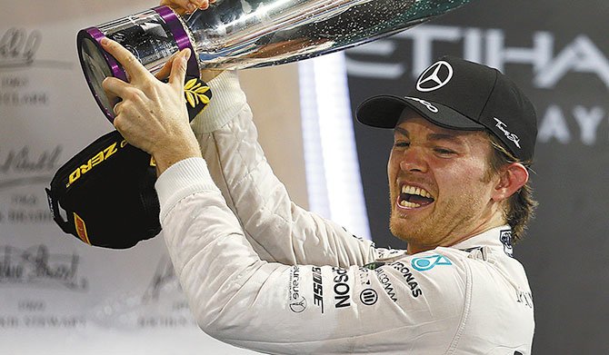 Rosberg cerró temporada celebrando