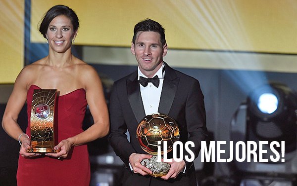 Lionel Messi y Carli Lloyd fueron los ganadores del Balón de Oro 2015
