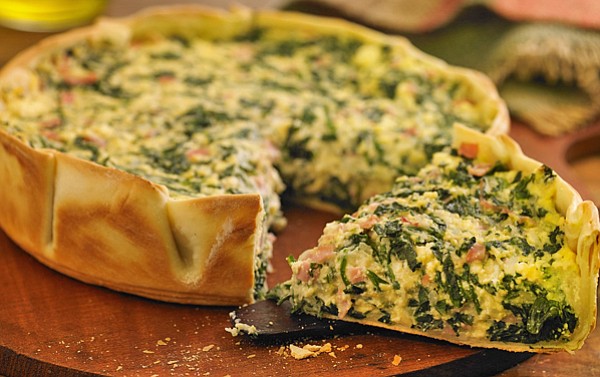 Tarta ligera de ricotta y verduras libre de harinas.