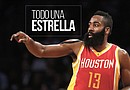 En la lista de los siete jugadores reservas elegidos por los entrenadores en el Oeste se encuentra James Harden./Foto:NBA