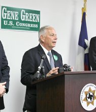 La organización de alguaciles del condado de Harris, respalda la candidatura de Gene Green para reelegirse como congresista por el distrito 29.