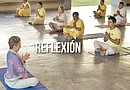 Las sesiones de yoga corresponden a algunas de las actividades del programa "Jornadas de atención en salud a tu dormitorio", realizado con el apoyo de la Secretaría de Salud de la Ciudad de México./Foto: EFE