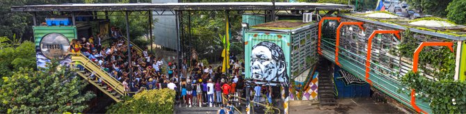 Parque Intersticial Tiuna El Fuerte, para promover y admirar expresiones culturales urbanas, construido en un parqueadero abandonado en Caracas. Foto: Irina Urriola