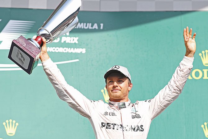 Rosberg gana en Bélgica  y se acerca a Hamilton