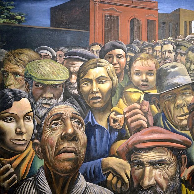 Cuadro "Manifestación", del artista argentino Antonio Berni