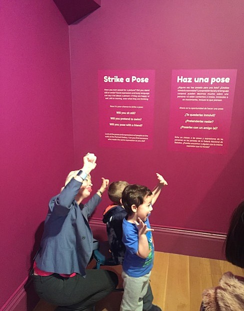Este espacio representa la primera exposición de la Galería Nacional de Retratos con una muestra interactiva bilingüe para visitantes con edades de 18 meses a 8 años.