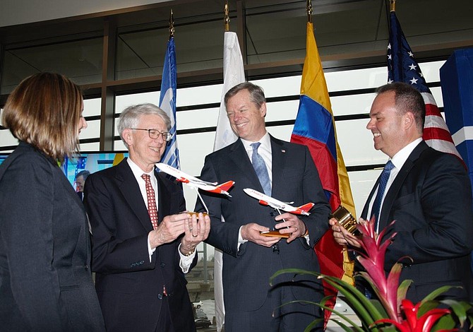 Celebran lanzamiento de la primera ruta sin escalas entre Boston y Suramérica y mejoras al terminal E