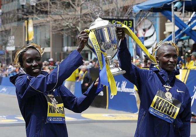 Resultado de imagen para ganadores de la maratón de boston 2017