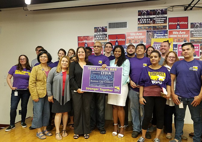 Sindicato SEIU apoya a Lydia Edwards como candidata al Concejo Municipal de Boston