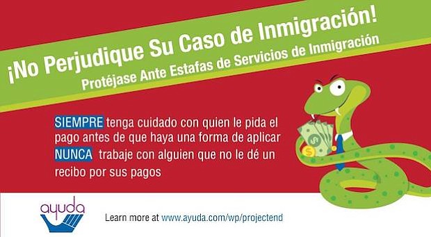 SIEMPRE busque ayuda si su representante amenaza con hacerle daño a usted o a su caso de inmigración.
NUNCA confíe en un representante que le diga que tiene una conexión especial en el gobierno, porque el gobierno NO acepta sobornos ni hace favores.