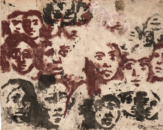 MEMORIA. El óleo en gaza de seda “Desaparecidos” (1973) de la artista Gracia Barrios que forma parte de la Colección Memoria.