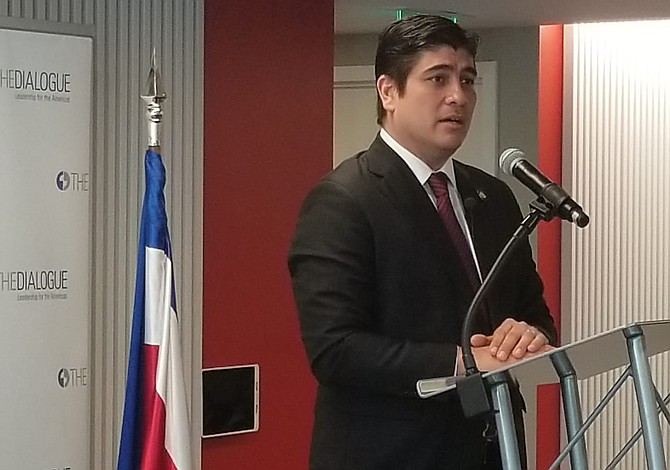 DC: Presidente de Costa Rica habló de su plan de gobierno sin declaraciones a la prensa