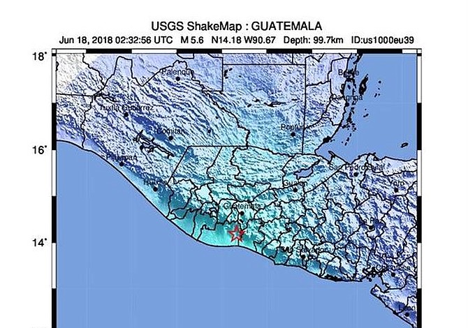 Un sismo de magnitud 5,7 sacude Guatemala sin causar daños