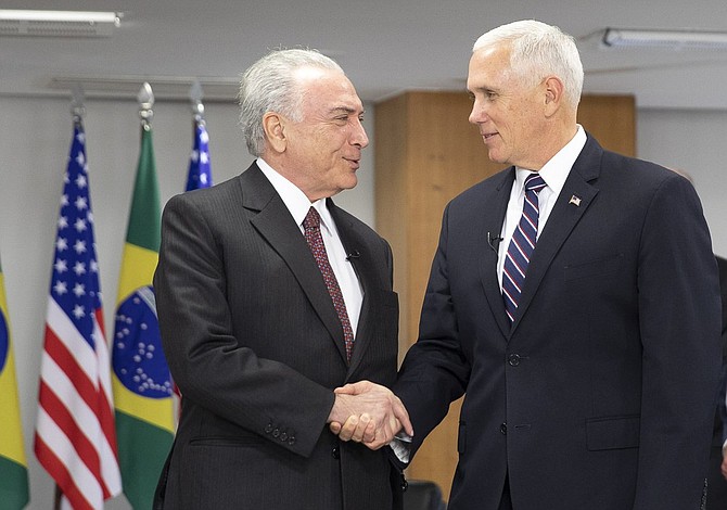 Pence en Brasil: “Nos comprometimos a presionar al régimen de Maduro”