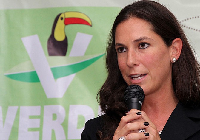 La candidata del Partido Verde a la Jefatura de Gobierno de la Ciudad de México, Mariana Boy Tamborrell.