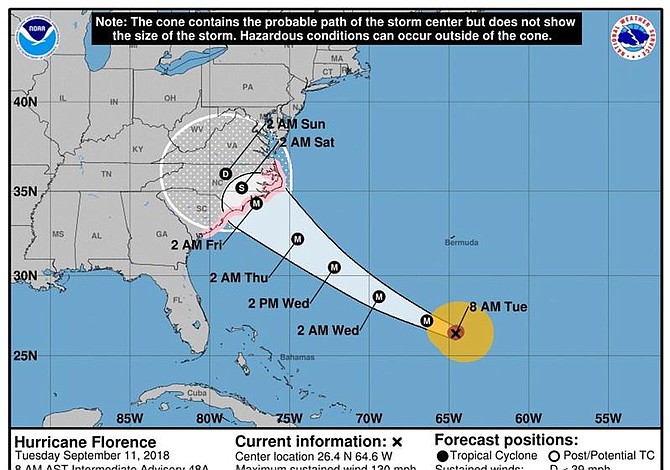 Florence amenaza con crear “letales” marejadas ciclónicas