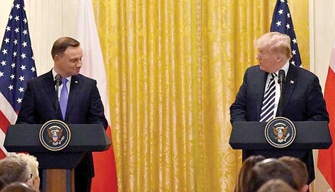 Andrzej Duda y Donald Trump.