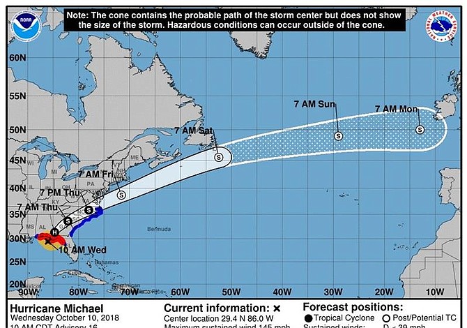 Huracán Michael llega a tierra en Florida Panhandle